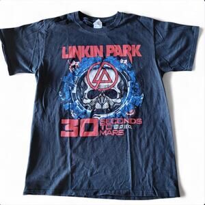 Linkin Park M 2014 Carnivores Tour T Shirt Double Sided Black Graphic Band Tee